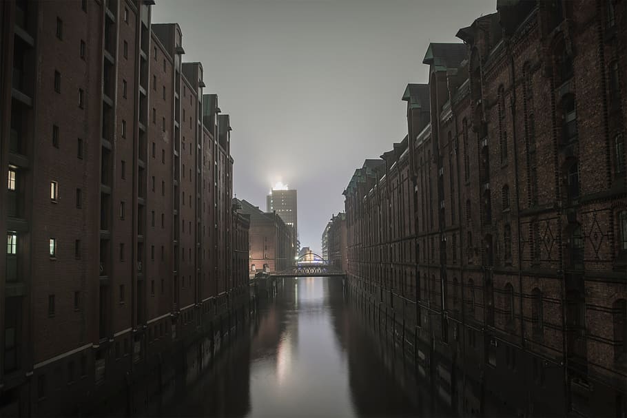 architecture, building, infrastructure, canal, water, city HD wallpaper