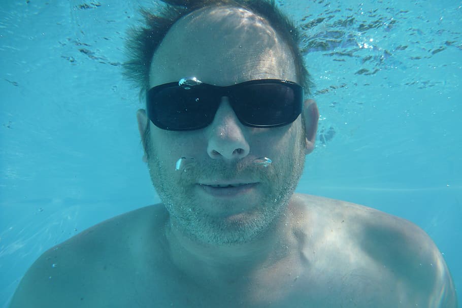 Diving, Apnea, Swimming Pool, Water, Man, underwater, one person, HD wallpaper