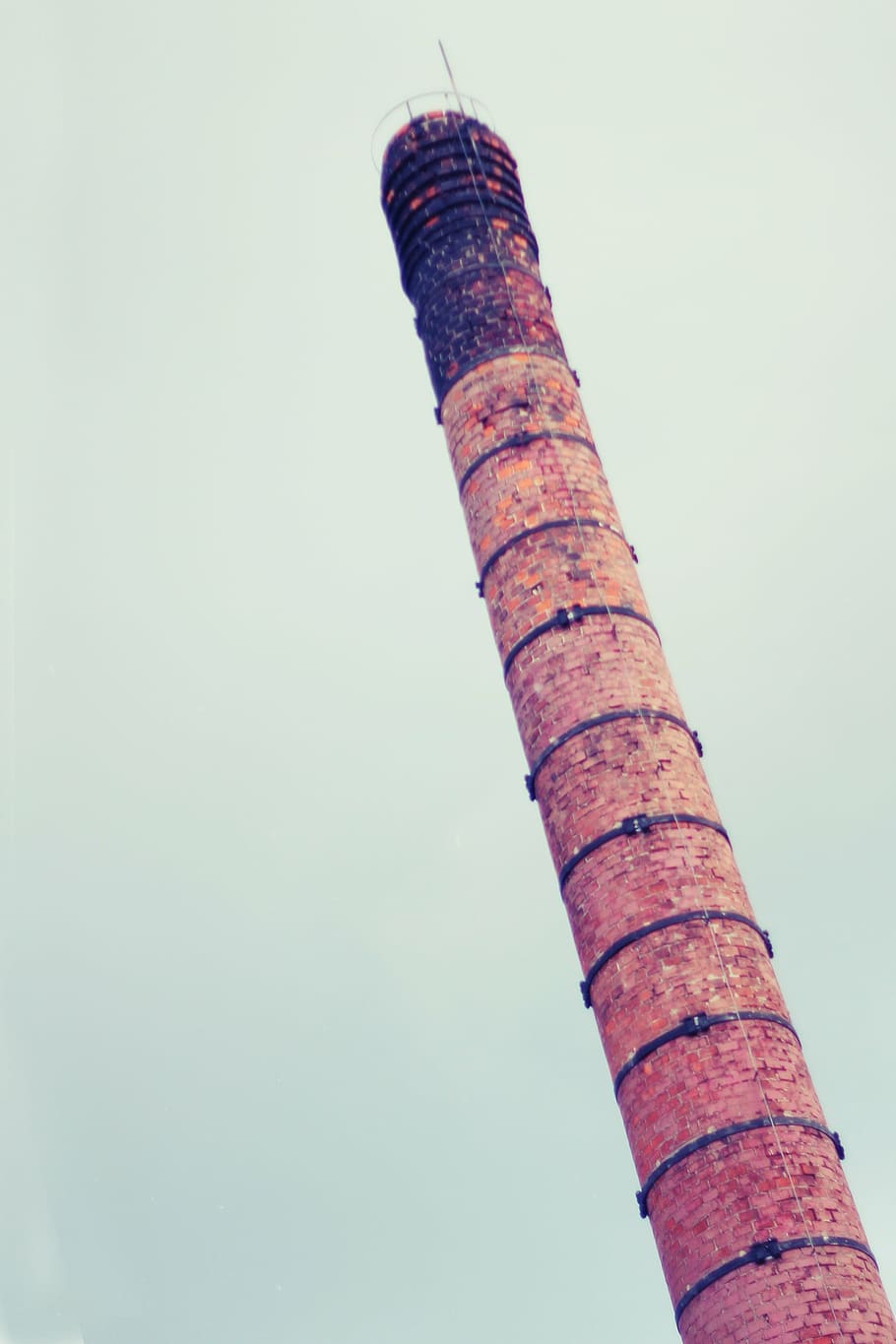 chimney, factory, bricks, sky, day, no people, nature, close-up HD wallpaper
