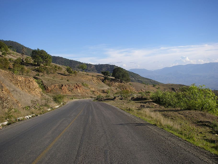road, landscape, path, horizon, mexico, cobble, travel, tourism HD wallpaper