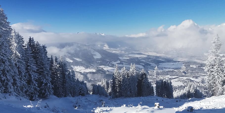 Igls, Ski, Skiing, Snow, Alps, austrian alps, mountains, winter HD wallpaper