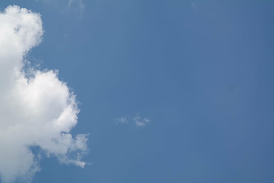 cloud, sky, blue, clear, summer day, white, cloud - sky, nature HD wallpaper