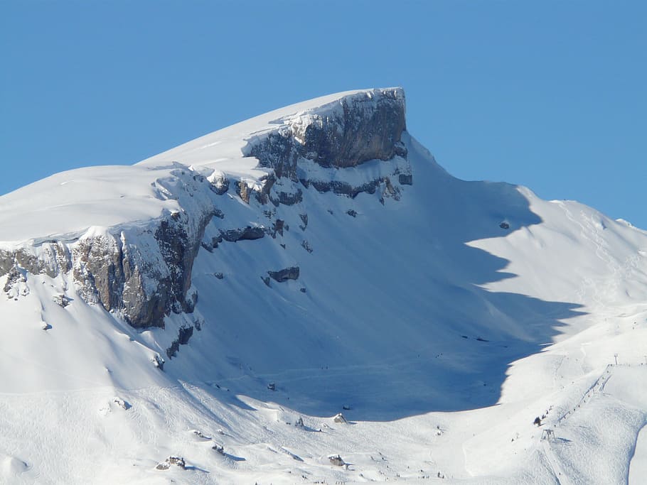 High, Mountain, Alpine, Allgäu, ifen, rock, ski area, skiing HD wallpaper