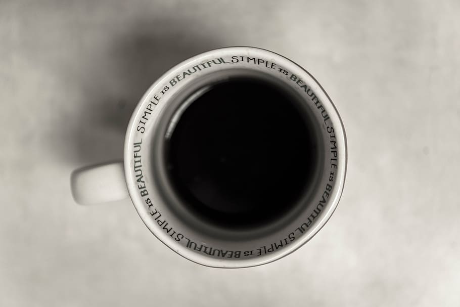 black coffee in white mug, ceramic, cup, still, items, things HD wallpaper