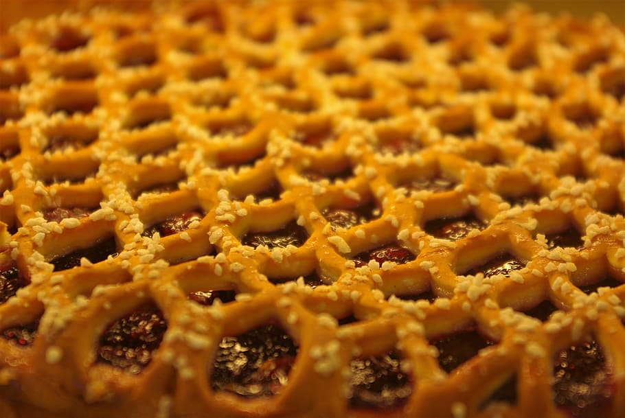 cake, cherry pie, tray, pastries, sweet, food, bake, baked goods HD wallpaper