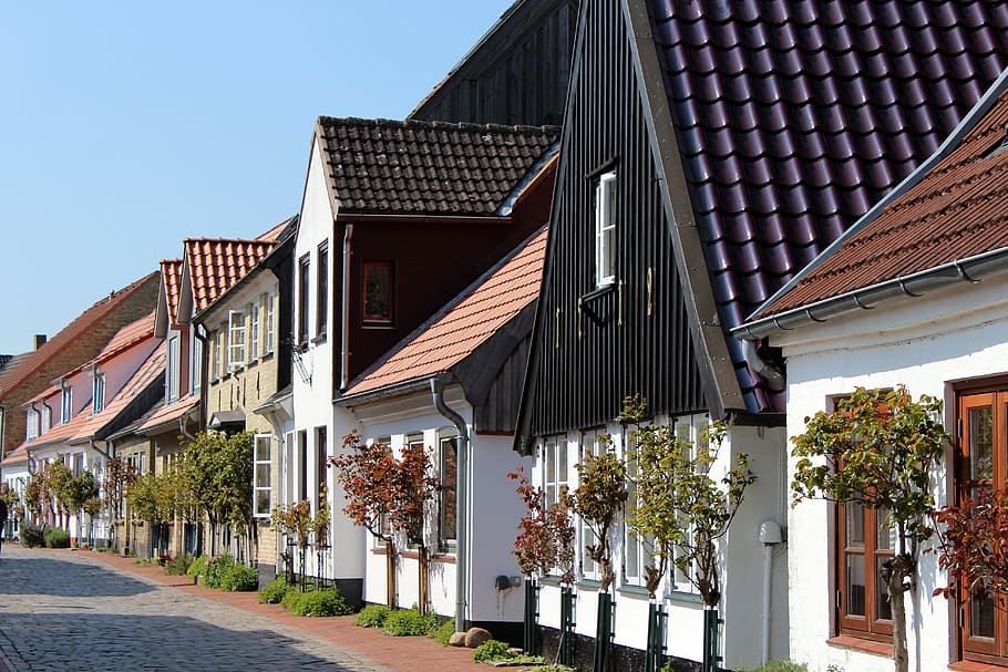 Schleswig Holm, Fishing Village, historically, monument, street, HD wallpaper