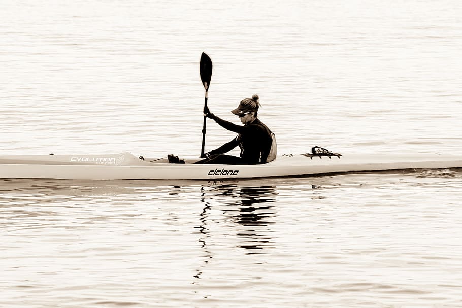 beach, ocean, summer, landscape, beira mar, tranquility, kayak HD wallpaper