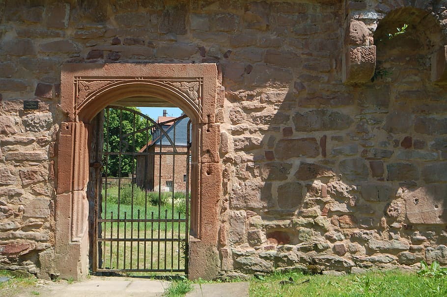 goal, door, gate, old, forward, old door, wall, castle gate HD wallpaper
