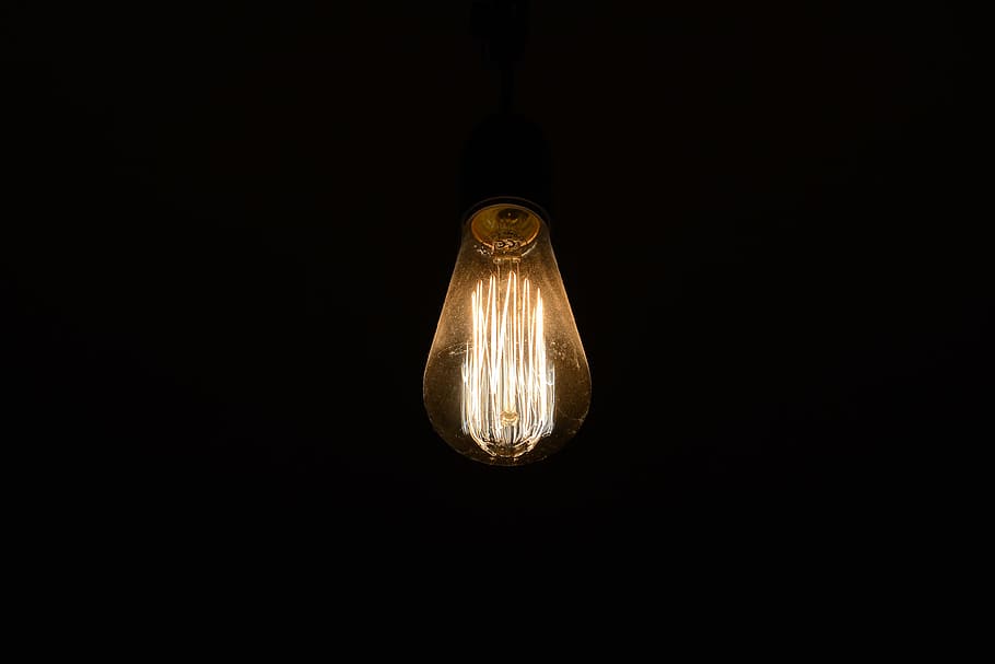 light bulb, abstract, lighting, energy, glow wire, edison, brightness HD wallpaper