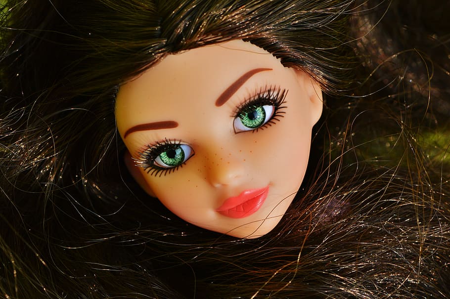 doll, pretty, face, eyes, beauty, hair, girl, play, children toys HD wallpaper