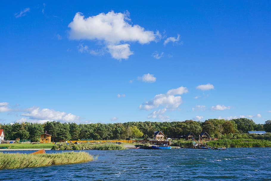 nature, waters, summer, sky, in the, panorama, tree, poland swinoujscie swinoujscie usedom, HD wallpaper