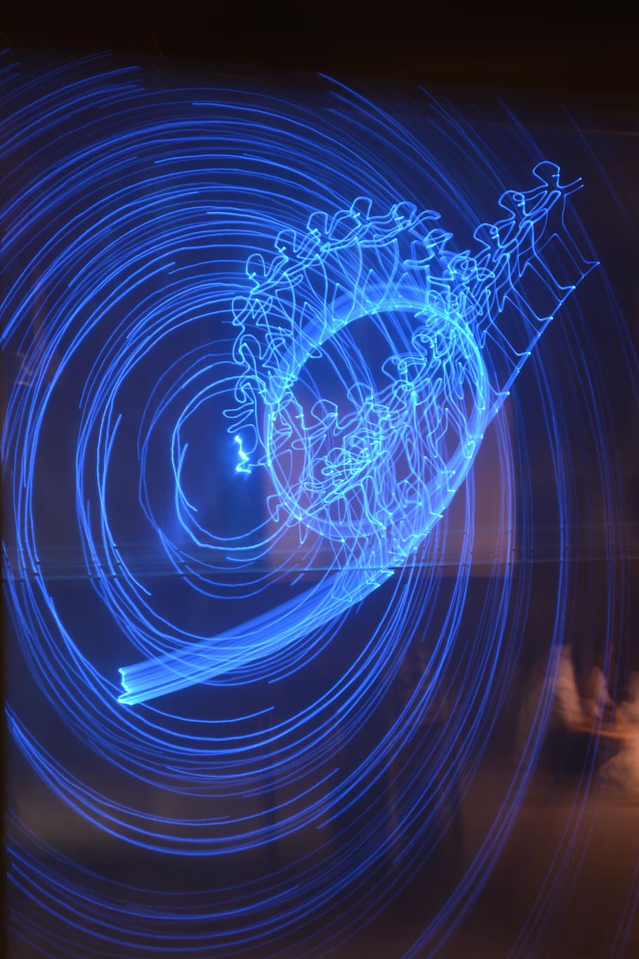 Delay, Time-Lapse, Laser, technology, communication, blue, speed HD wallpaper