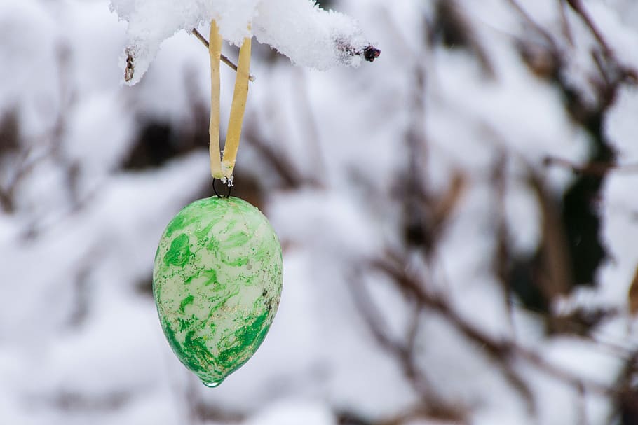 Easter, Egg, Colorful, Snow, colorful eggs, easter decorations HD wallpaper