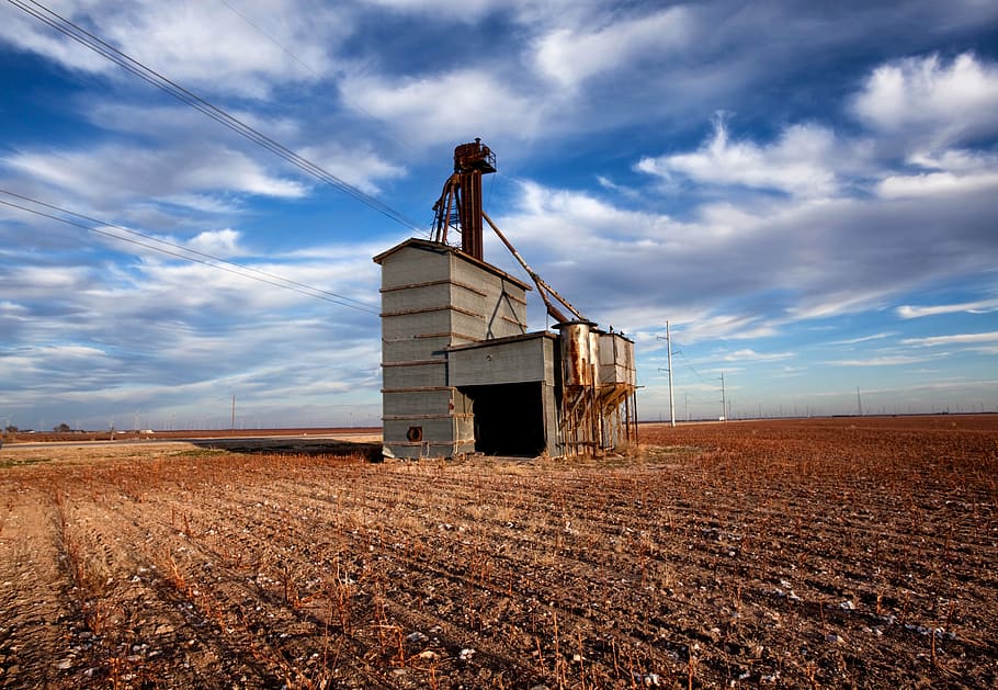brown tool shed, wastella, texas, grain elevator, abandoned HD wallpaper