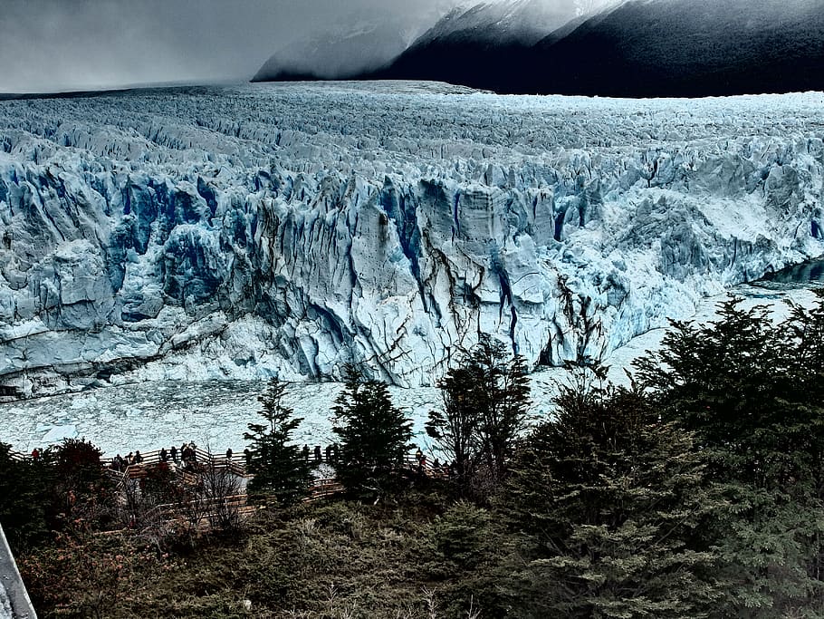 glacial, footprints, fractures, beauty in nature, landscape HD wallpaper