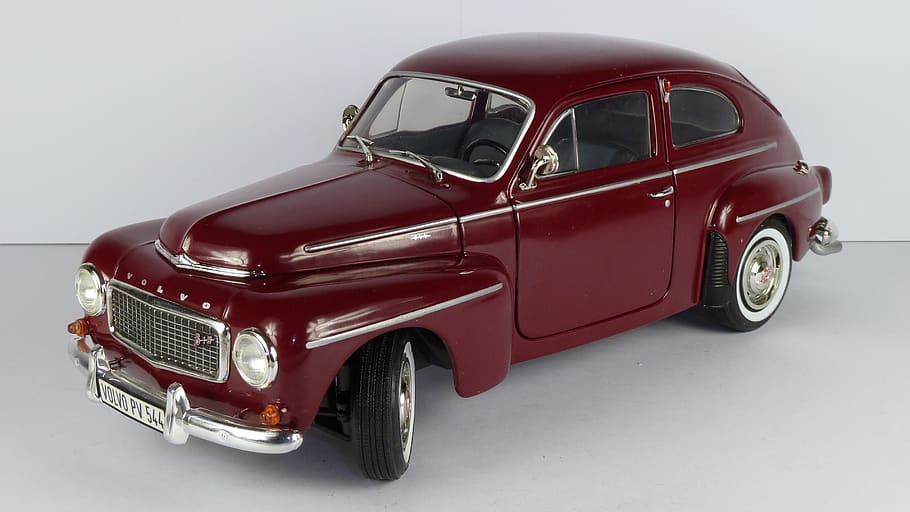 volvo, pv 544, sedan, 1958, pv544, 1x18, model car, revell, HD wallpaper