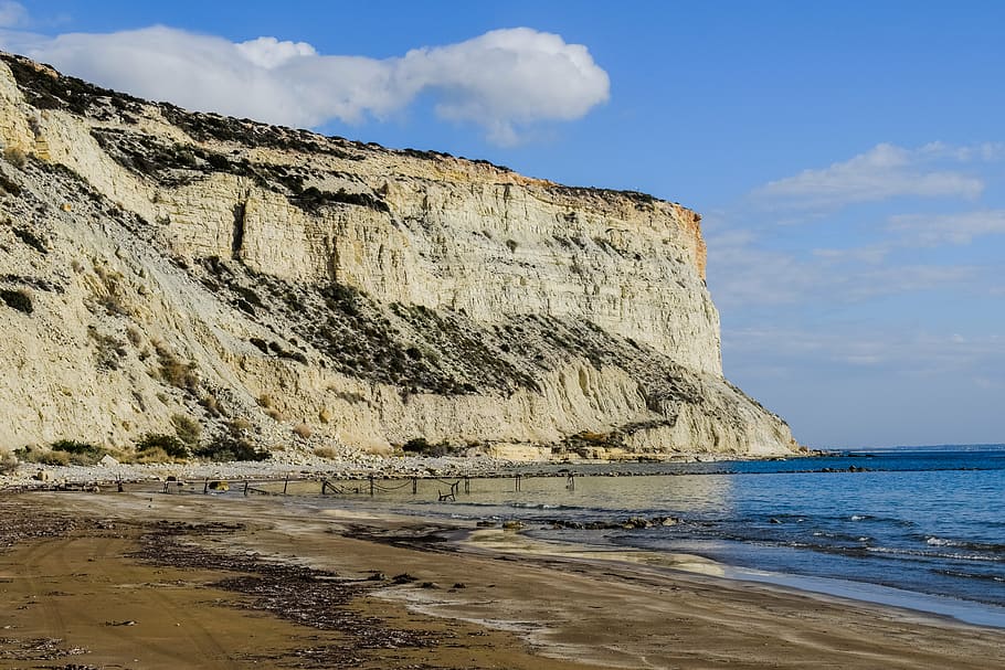 beach, cliffs, sea, coast, landscape, scenic, spectacular, water HD wallpaper