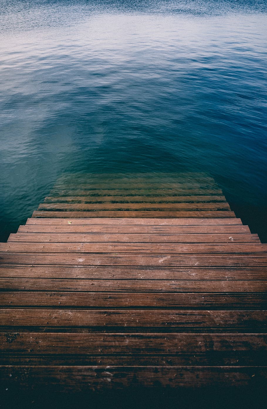 brown dock on body of water, sea, ocean, waves, nature, wooden, HD wallpaper