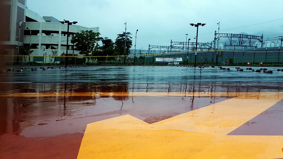 this site, suncheon, non, arrow, road signs, road lines, car line HD wallpaper
