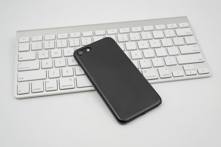 Mobile, Work, Keyboard, Apple, work place, apple mobile phones HD wallpaper
