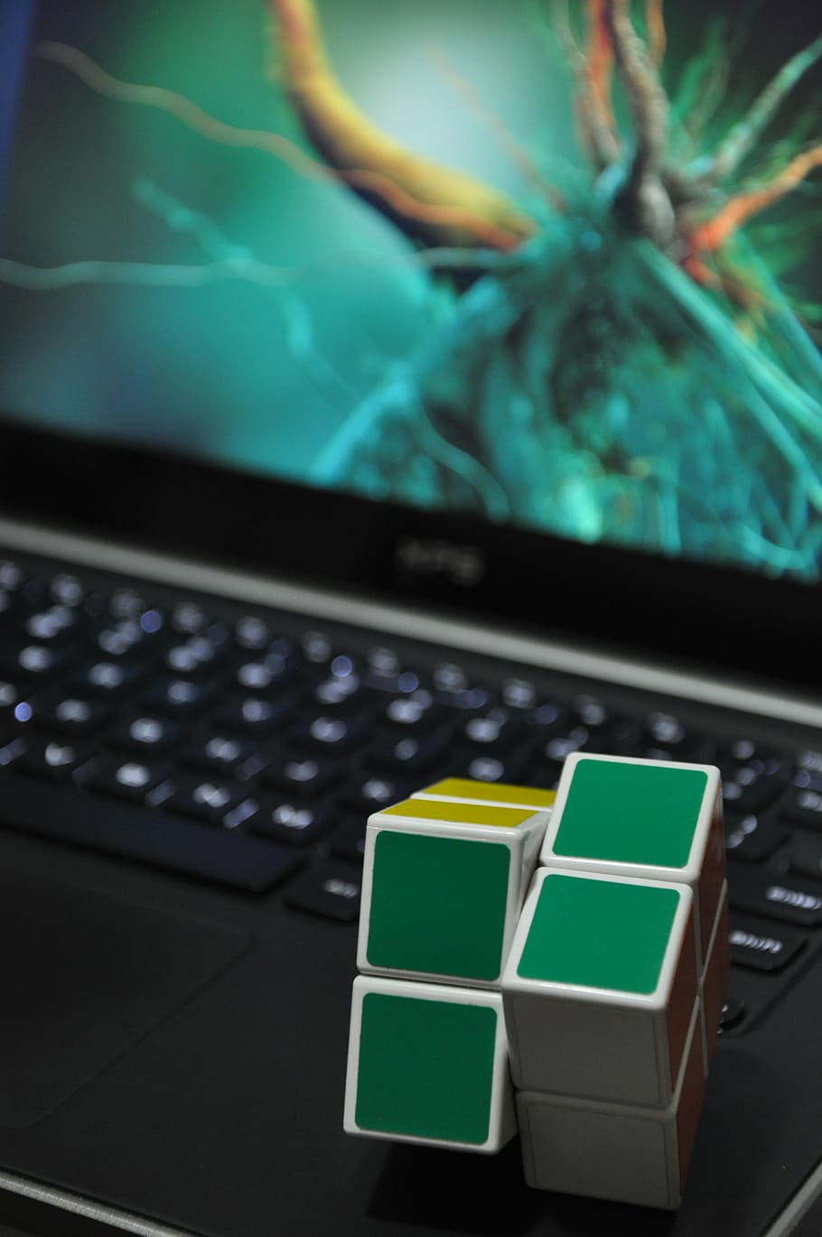 access, blur, close-up, computer, connection, cube, device HD wallpaper