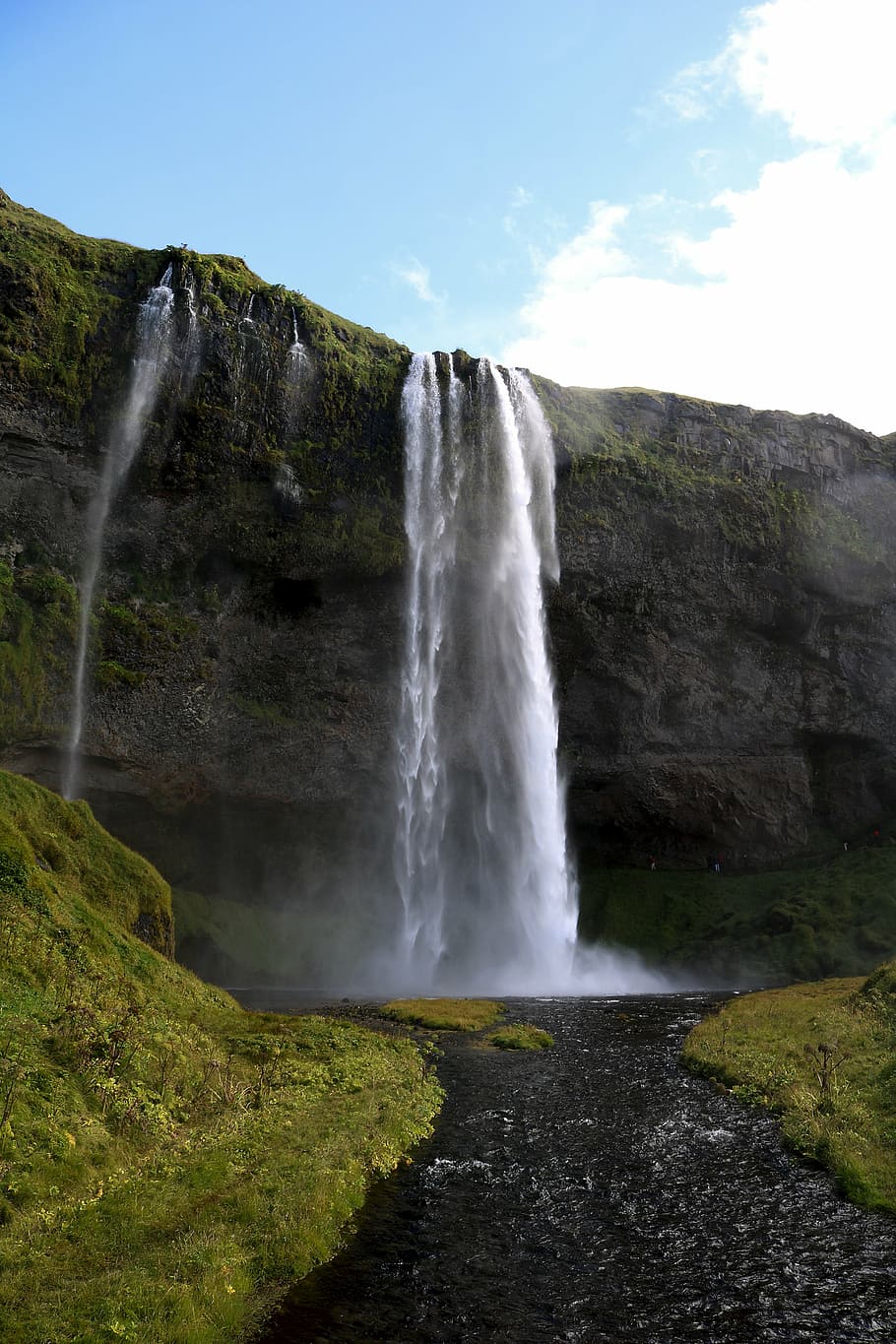 waterfall, nature, background, iceland, landscape, waterfalls HD wallpaper
