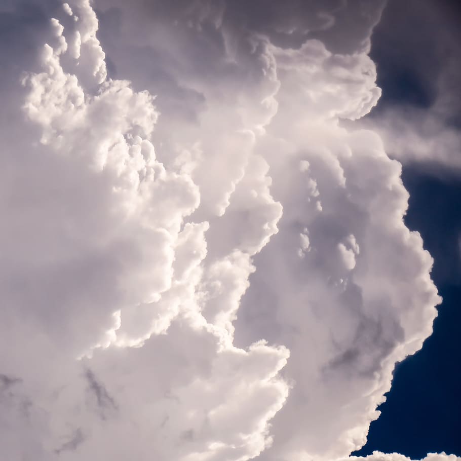 clouds, thunderstorm, weather, cloud mountains, storm clouds HD wallpaper