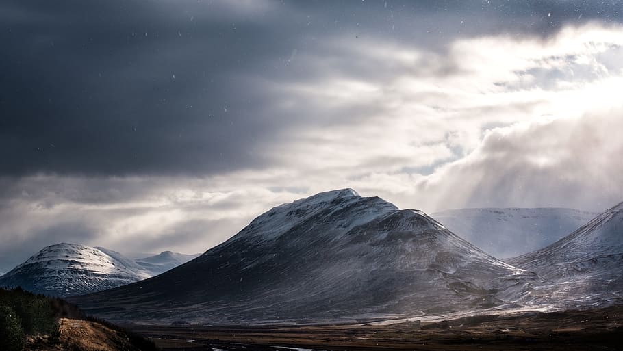 mountain, highland, cloud, sky, summit, ridge, landscape, nature HD wallpaper