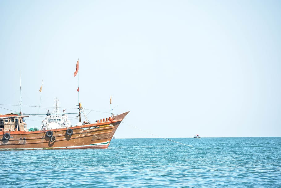 sea, boat, yacht, indian ocean, arabian sea, fisherman, ship, HD wallpaper