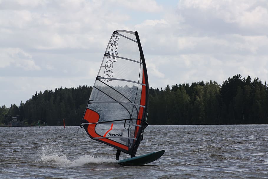 Windsurfing, Windsurfer, Sail, water, extreme, sport, active HD wallpaper