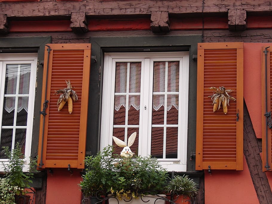 window, alsace, corn, built structure, building exterior, architecture HD wallpaper