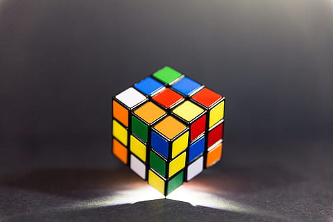 rubik, cube, game, puzzle, toy, play, solving, think, multi colored HD wallpaper