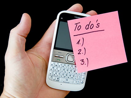 hand, mobile, note, list, embassy, message, open tätikgkeiten HD wallpaper