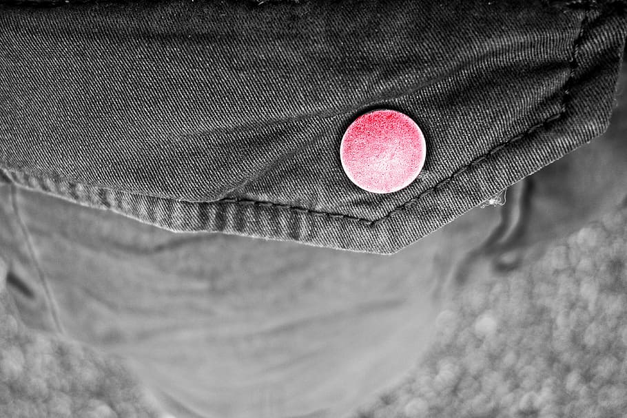 pocket flap, button, fashion detail, clothing, pink button HD wallpaper
