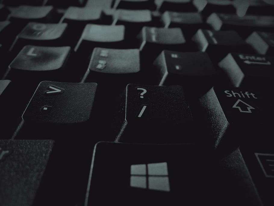 black computer keyboard, keys, technology, internet, business HD wallpaper