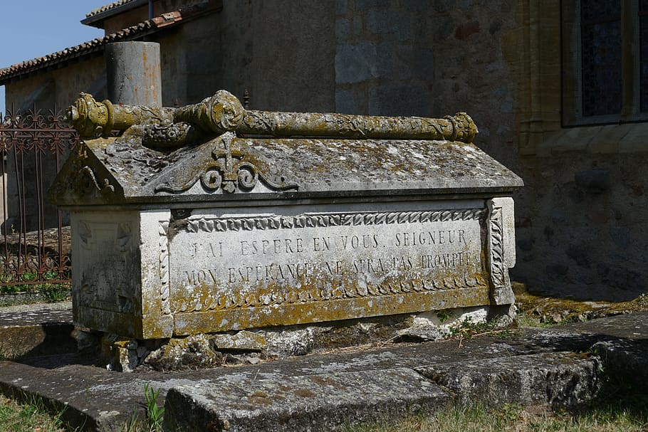 grave, coffin, stone, old, antique, weather-beaten, history HD wallpaper