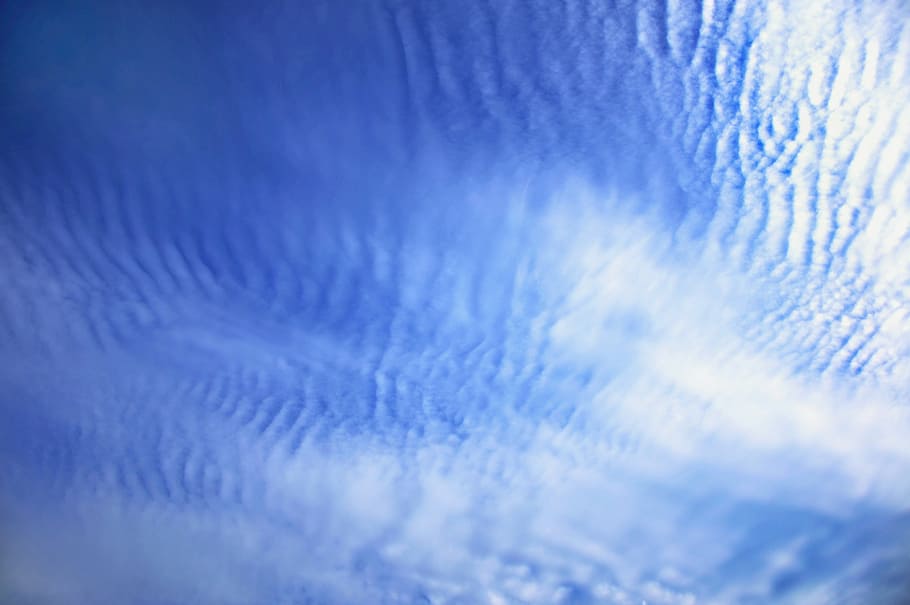 sky, blue, blue sky, clouds, clouds sky, altocumulus, atmosphere, HD wallpaper