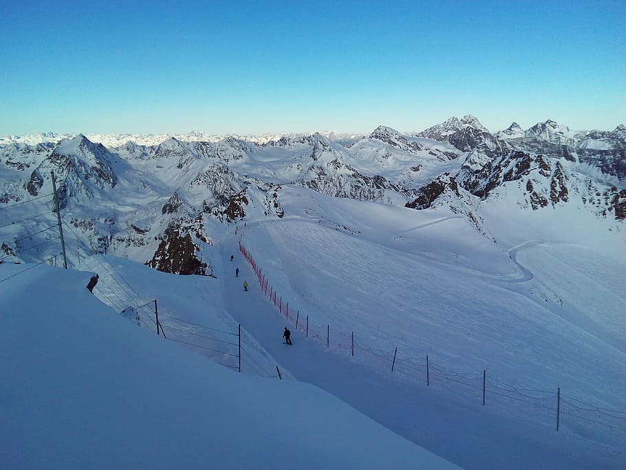Pitztal, Mountains, Snow, Winter, austria, wintry, snowy, skiing, HD wallpaper