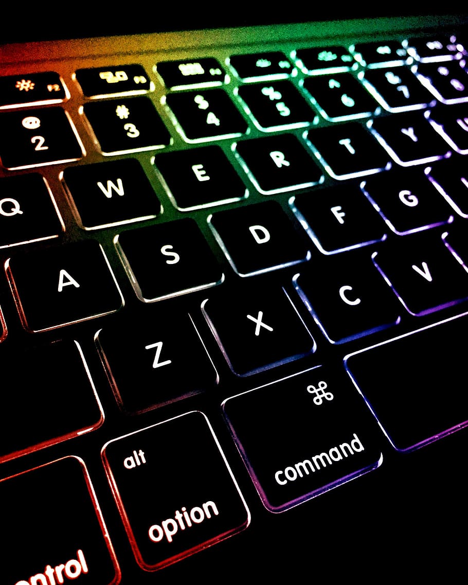 Macbook keyboard, computers, photos, laptop, letters, public domain HD wallpaper