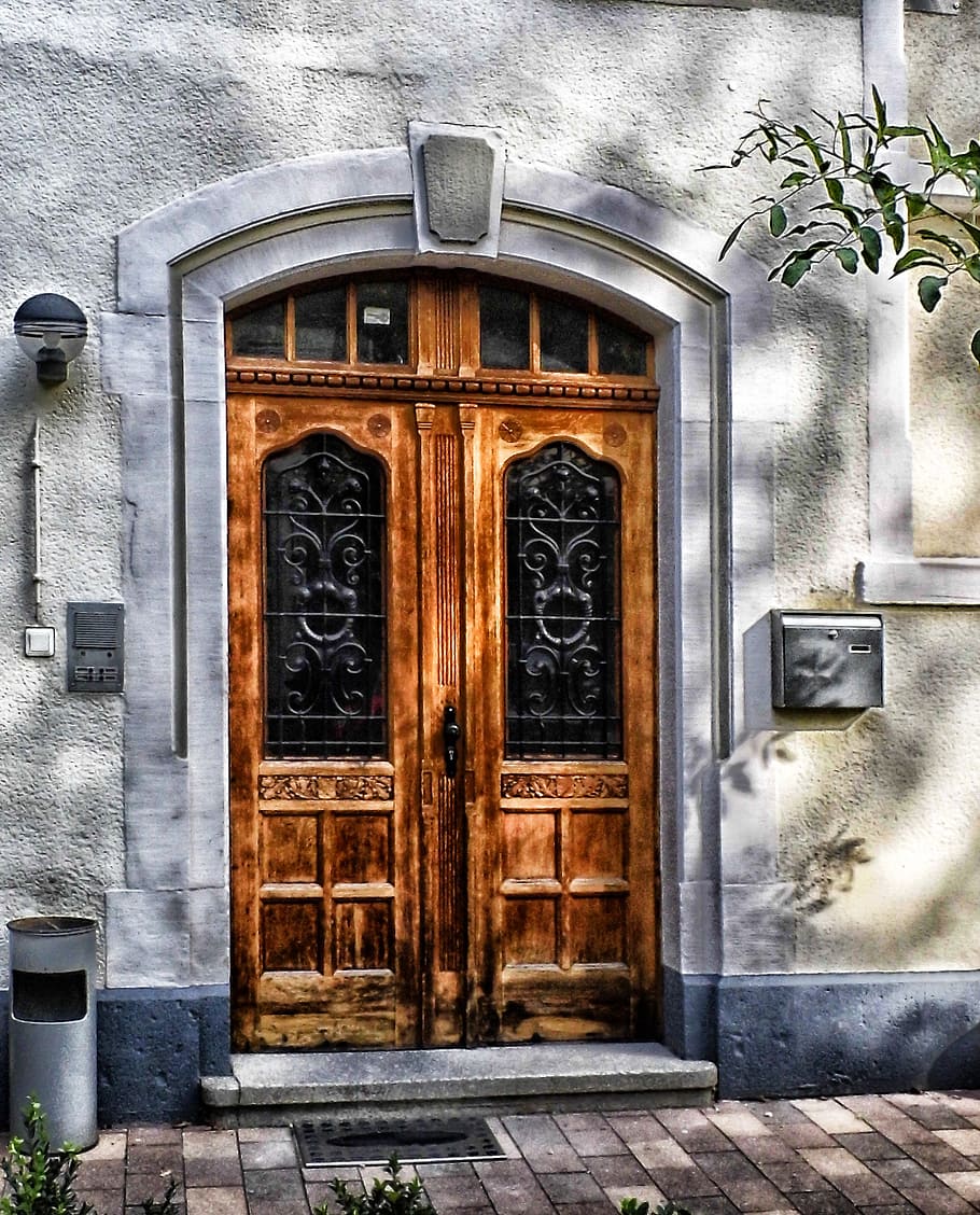 frankfurt am main, germany, door, doorway, wood, wooden, entrance, HD wallpaper
