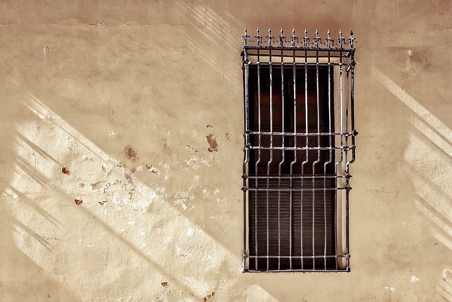 Window, Malaga, Cathedral, Spain, prison, prison cell, security bar HD wallpaper