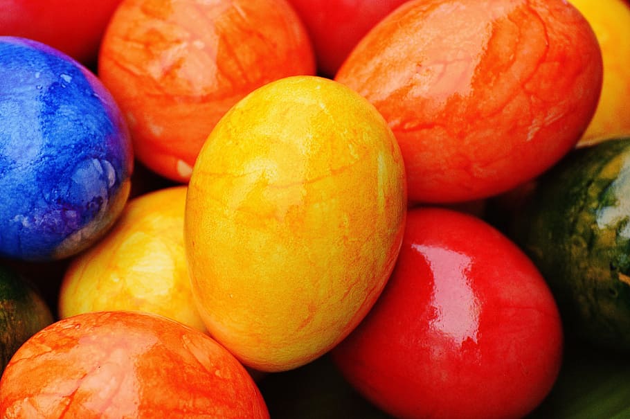 easter, easter eggs, colorful, happy easter, colored, food and drink HD wallpaper