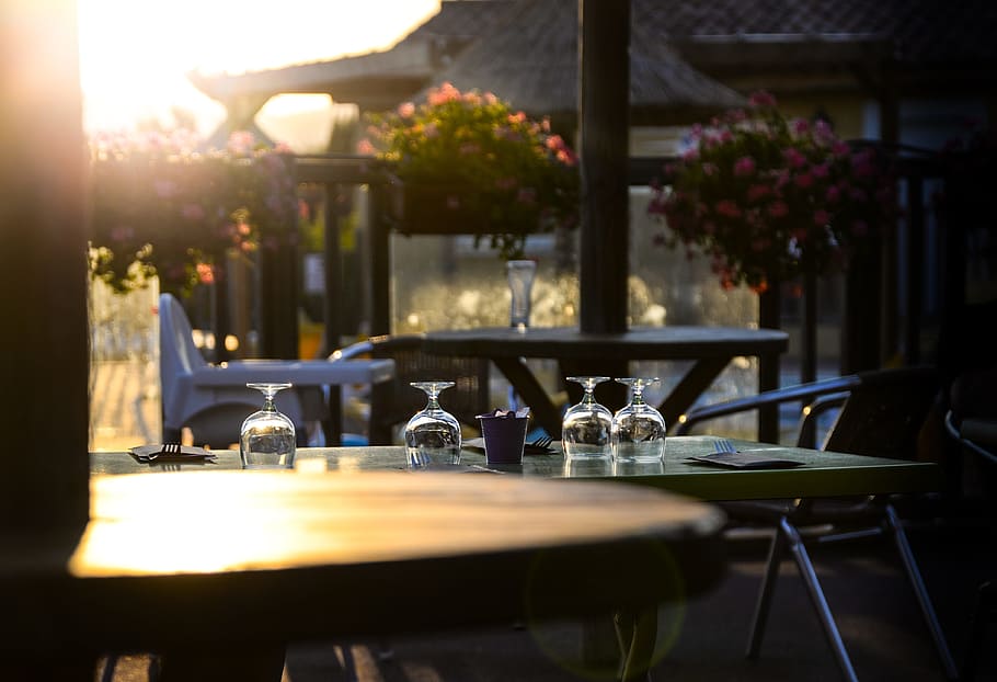 untitled, set table, dining, restaurant, dinner, plate, glass HD wallpaper