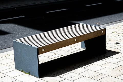 bank, road, sit, bench, rest, click, seating furniture, wooden bench HD wallpaper