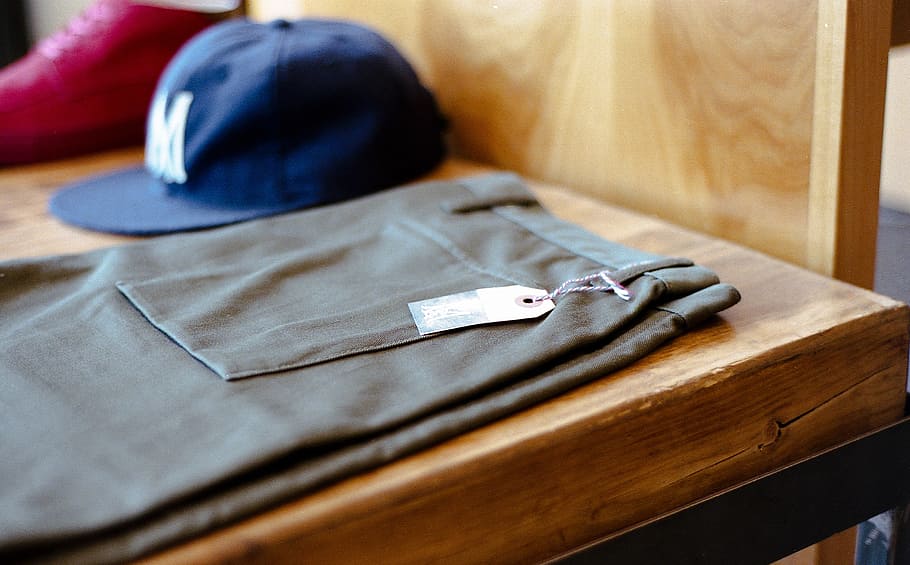 table, pants, cap, shoes, clothes, indoors, furniture, no people HD wallpaper