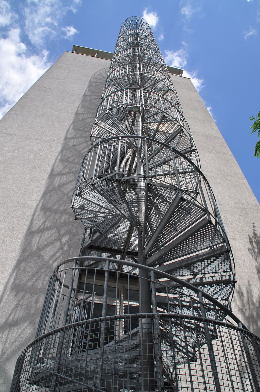 mannheim, germany, structures, architecture, spiral staircase HD wallpaper