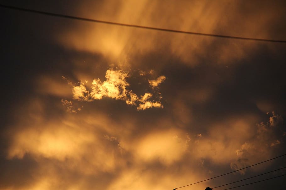 sky, nuebes, sunset, cloud, cloud - sky, storm, dramatic sky HD wallpaper