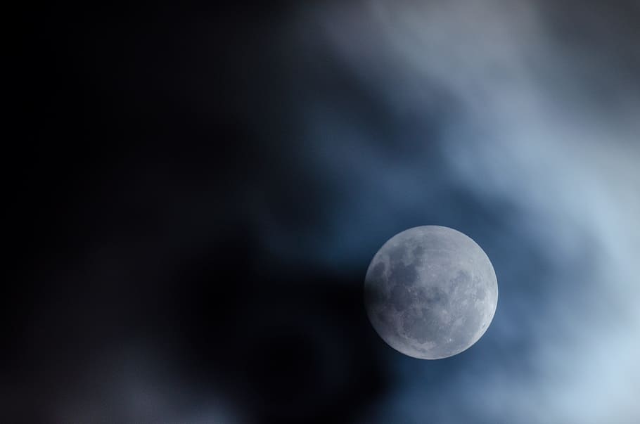 full moon at night time, sky, beauty, astronomy, moon surface HD wallpaper