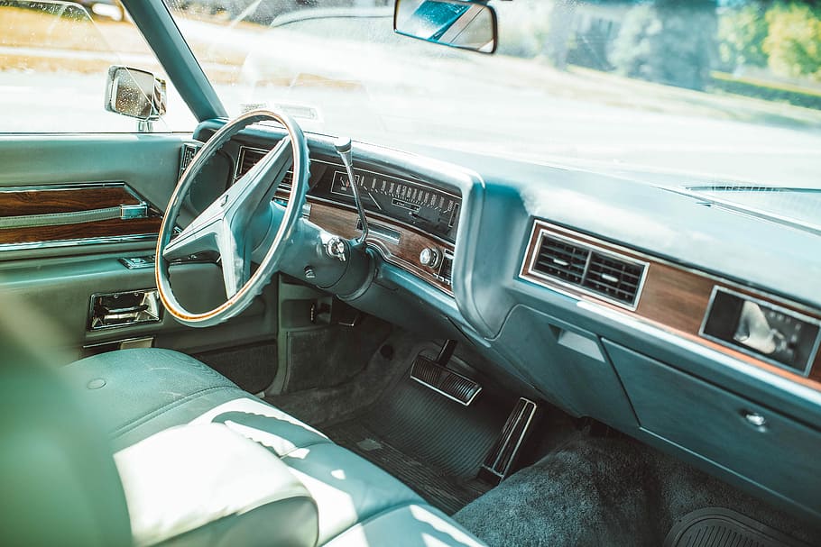 interior view of car, black vehicle glove compartment closed HD wallpaper
