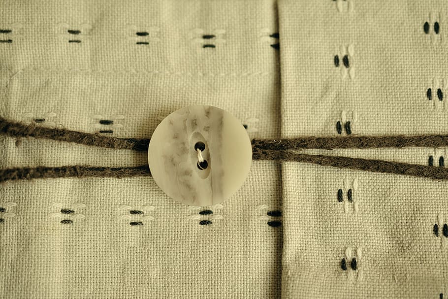 beige clothes button, fabric, natural material, canvas, sew HD wallpaper
